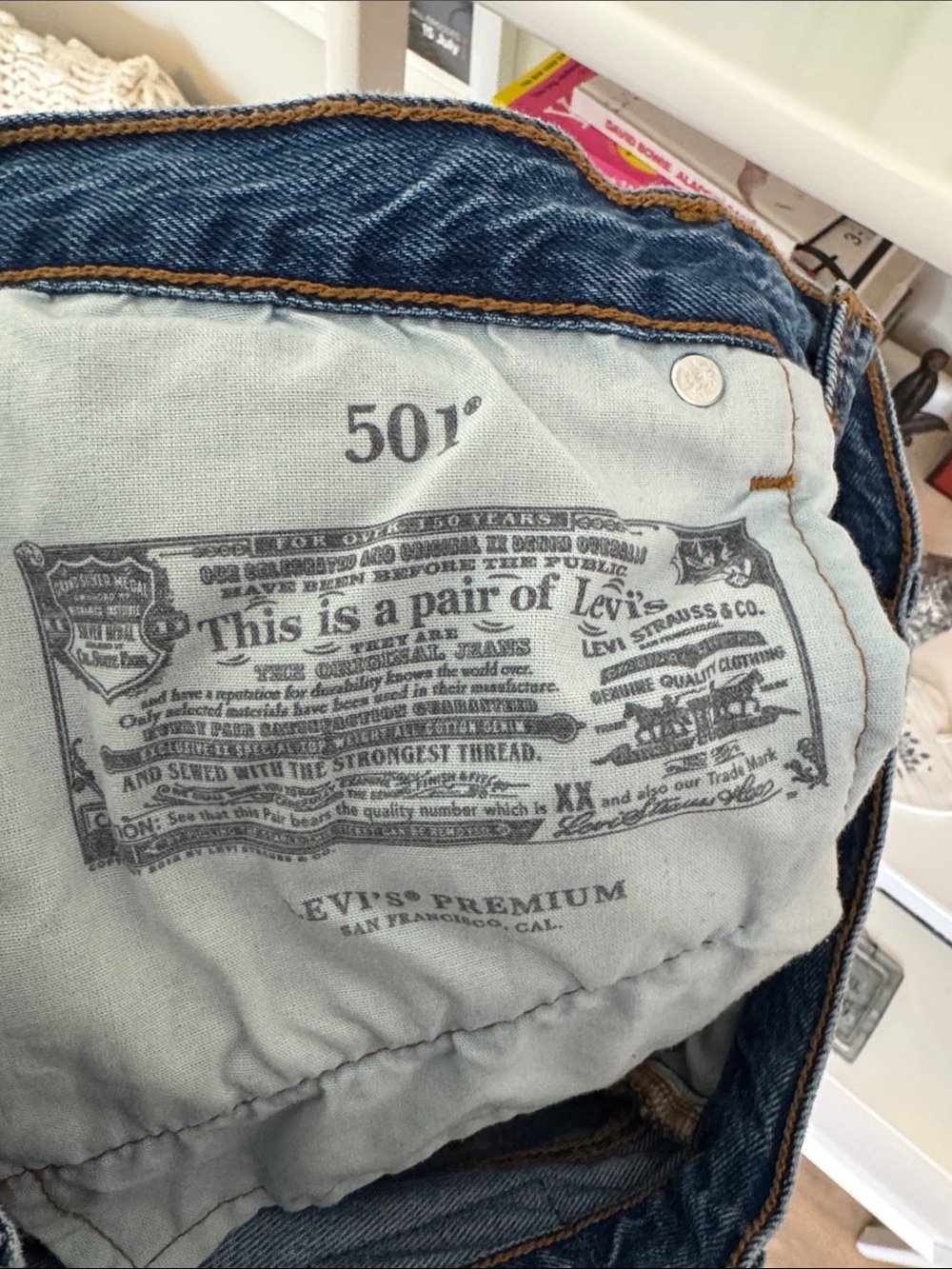 Levi's 501 90s Relaxed Fit, Lightweight Denim Jeans, 31W/30L - Picture 7 of 10